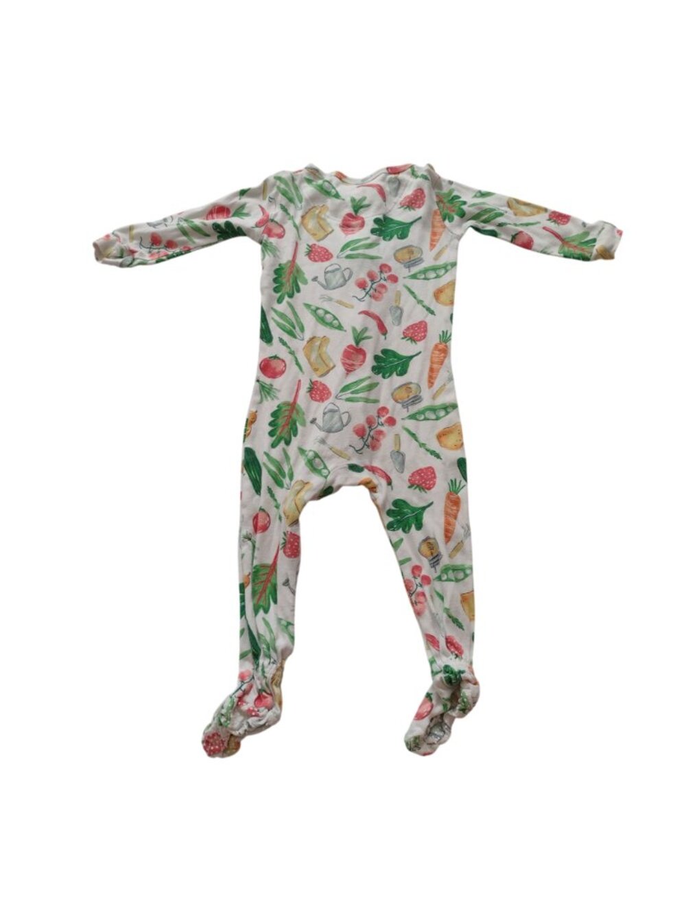 Baby Gap Organic Cotton Pajamas 18-24 M Floral Veggie Printed One Piece - Picture 5 of 10